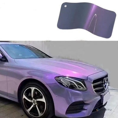Transformación del vehículo DIY Mingtu gris a encantador púrpura brillante Cameleón envoltura de vinilo