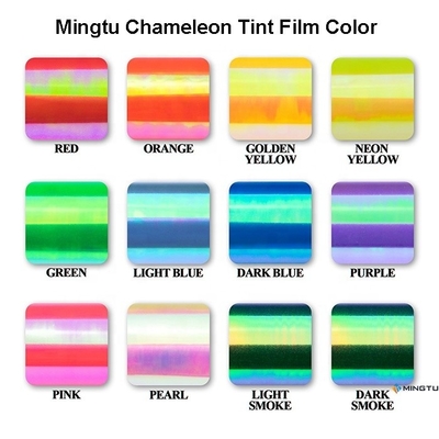 Película de tinte para parabrisas Mingtu Chameleon para protección solar de ventanas de automóviles 1.52x30m