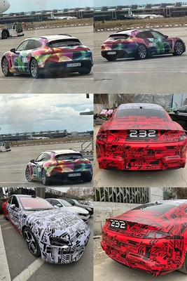 Rollo de película de envoltura de vinilo multicolor de diseño de fan club personalizado para automóviles y casas rodantes de lujo de Mingtu