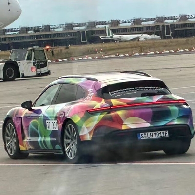 Rollo de película de envoltura de vinilo multicolor de diseño de fan club personalizado para automóviles y casas rodantes de lujo de Mingtu