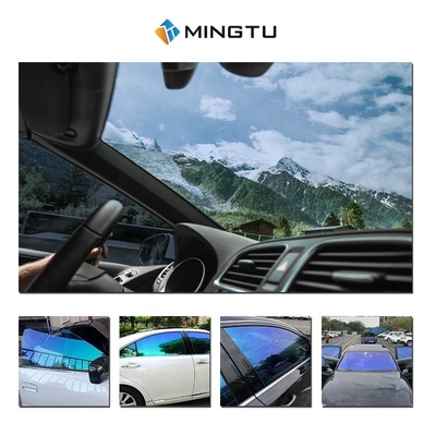 Rollo de película de ventana 1.52 * 30m PET Diseño camaleón para aislamiento de seguridad Mingtu NX50