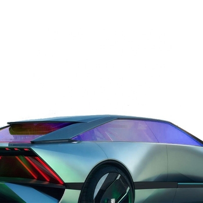 Película de ventana de aislamiento térmico de diseño de lujo para el lado del automóvil 82% VLT Chameleon Blue