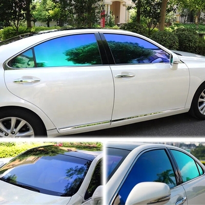 Película de tintura de ventana de color camaleón personalizado para vidrio solar de automóvil