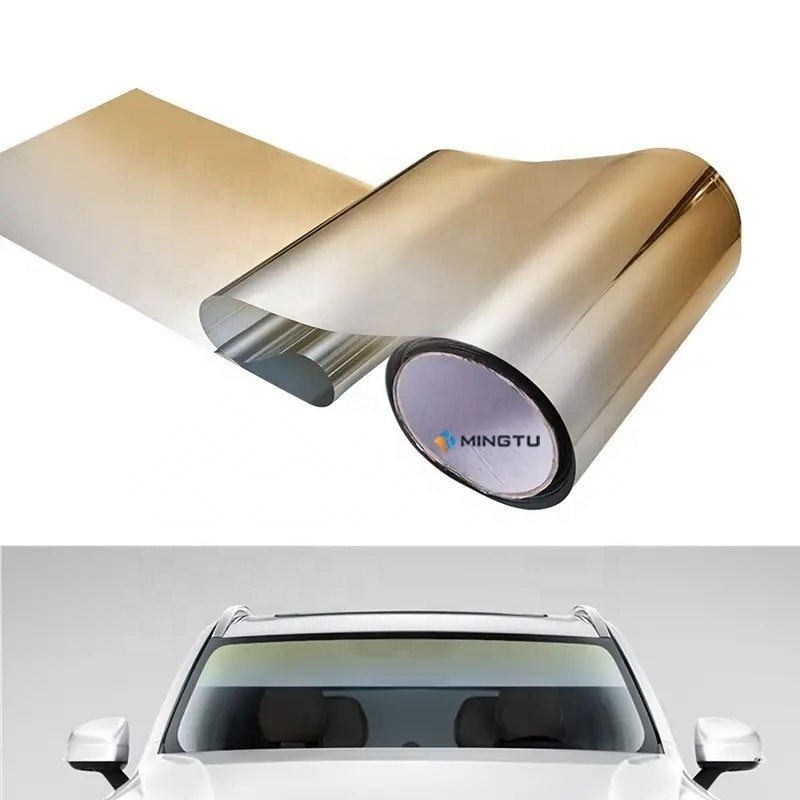 Película reflectante de tamaño personalizado VLT50% PET 2mil 10 Tinta de ventana para decoración de automóviles