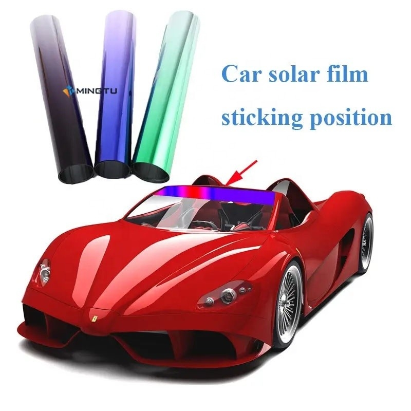 PET reflectante 13% Mingtu Tinting Solar Vidrio de ventana del coche película para resistente al calor